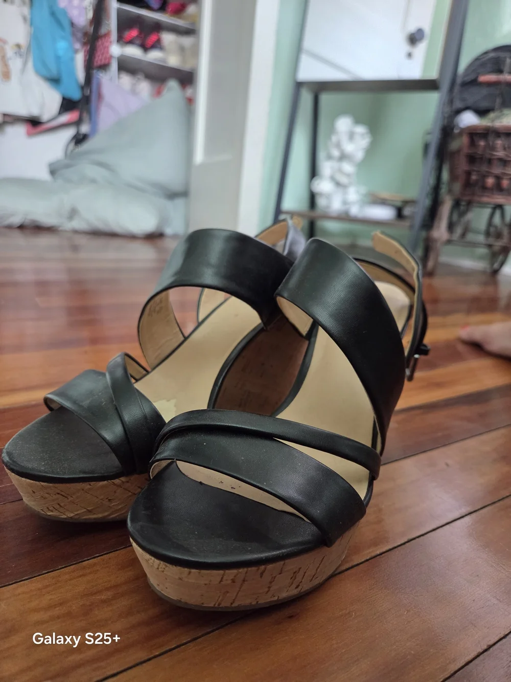Franco Sarto Brown Wedge Sandals for Women - Sleek Strappy Design